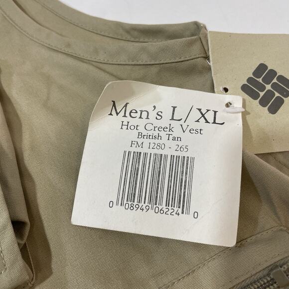 VTG Columbia Hot Creek Vest Mens L XL Sportwear Fishing Outdoor Utility Gear - Picture 3 of 8